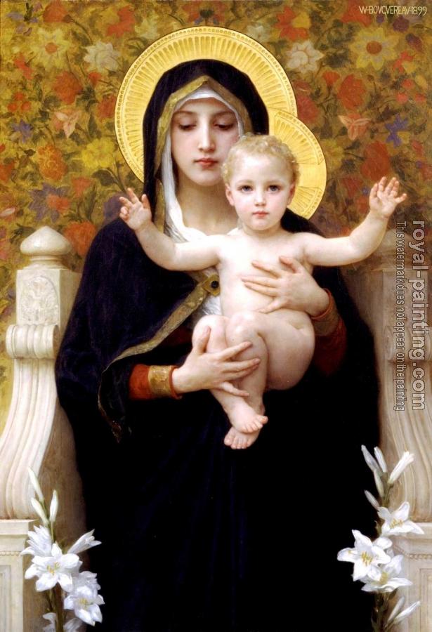 William-Adolphe Bouguereau : The Virgin of the Lilies